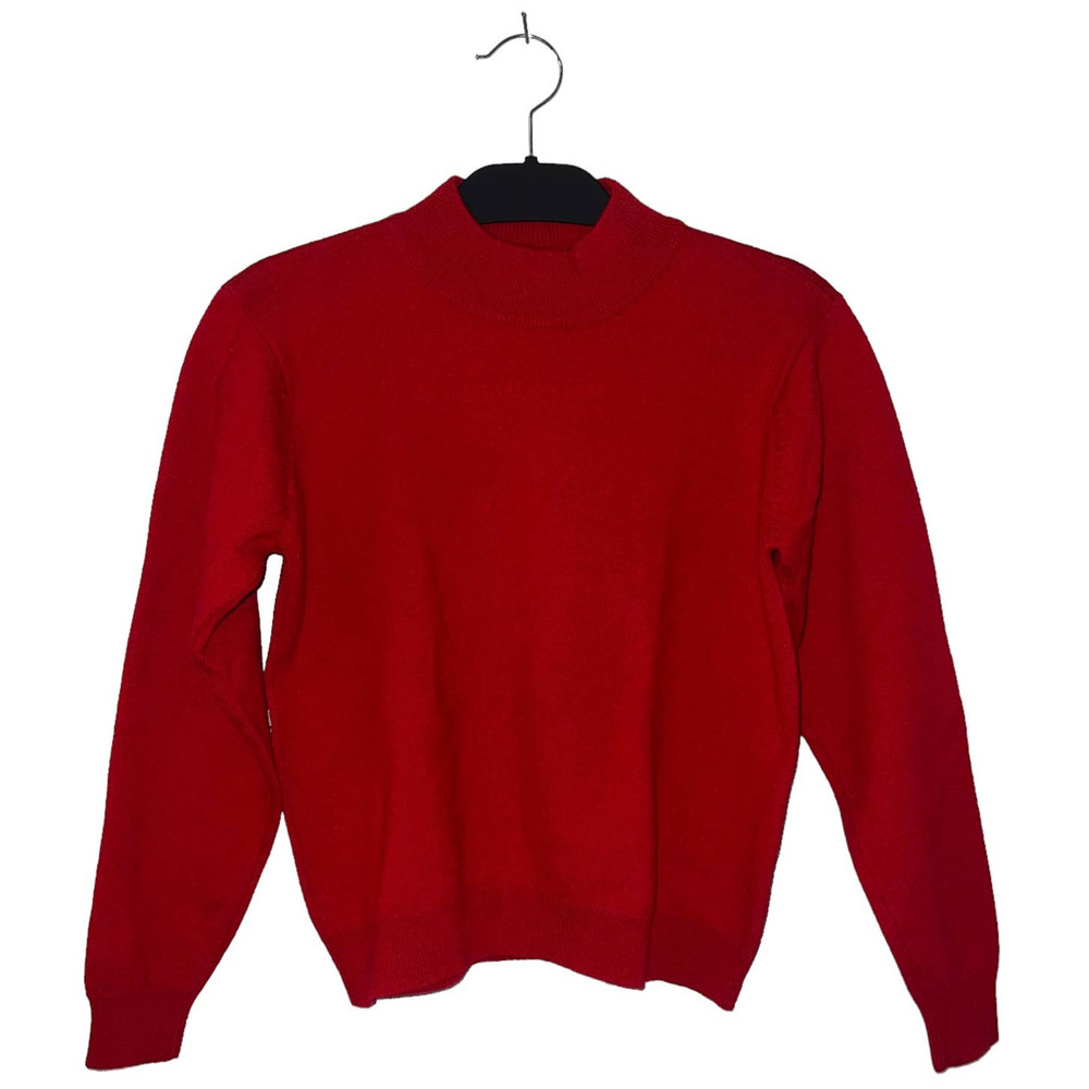 Talbots Size Medium 100% Merino Wool Boxy Dolman Cozy Mock Turtle Neck Sweater